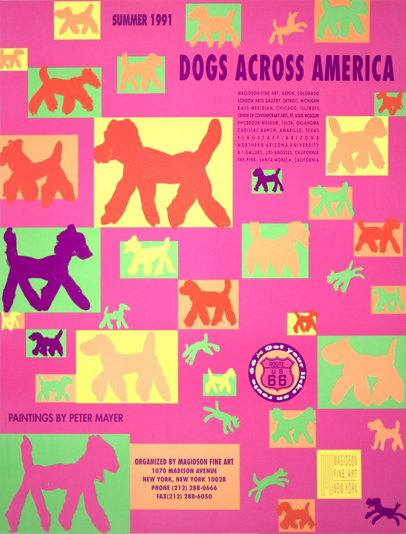Peter Mayer - Dogs Across America - 1991 Serigraph 28" (1 of 1)