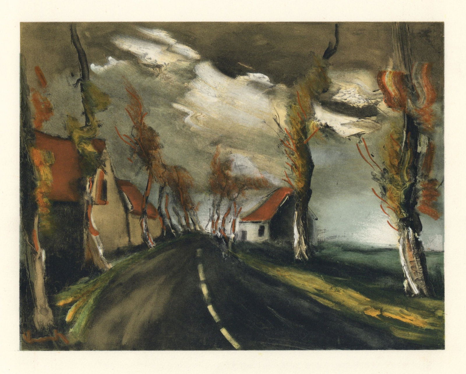 Maurice de Vlaminck "The Mortagne Road" lithograph (1 of 1)
