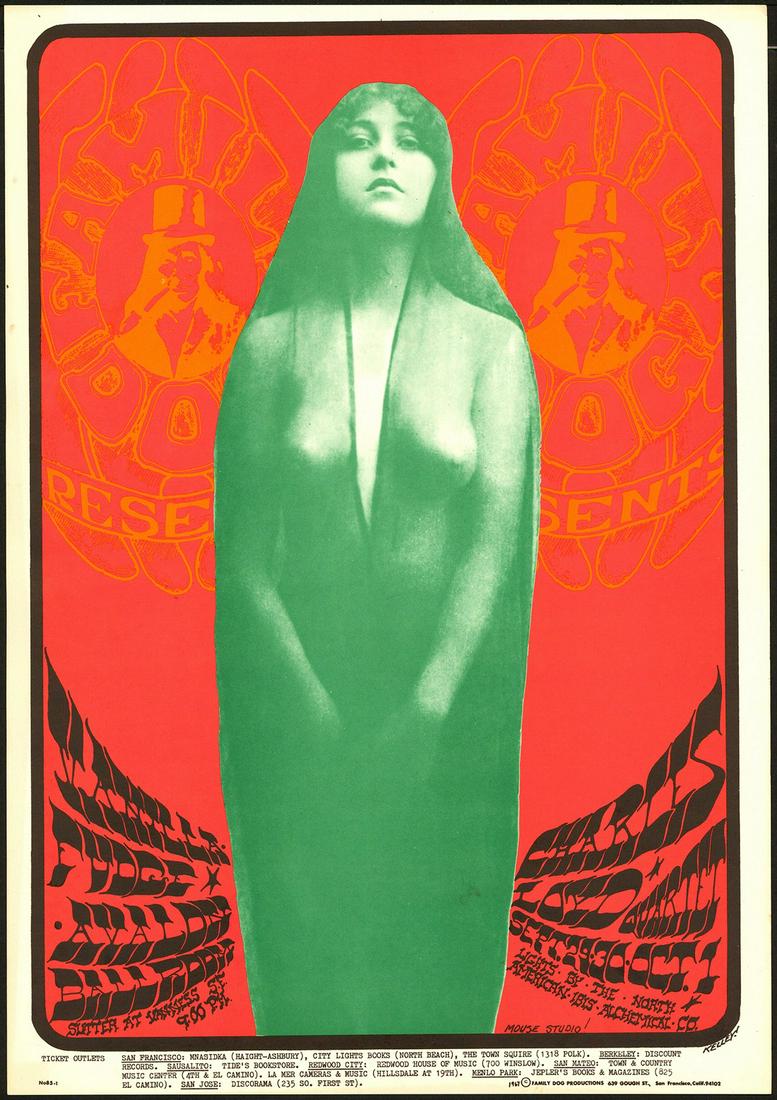 Original FD-85 Vanilla Fudge Poster: No Reserve! Artist: Alton Kelley / Stanley Mouse Title: Original FD-85 Vanilla Fudge Poster Printing Date: 1967 Medium: Lithograph Size/Format: 14? x 20? Publisher: Family Dog Series: Family Dog Addit