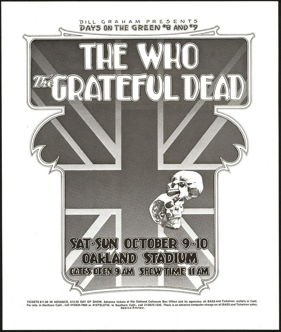 1976 Grateful Dead Day On The Green #8 And #9 Poster (1 of 1)
