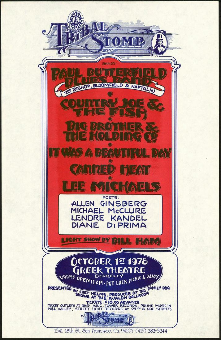 Original 1978 Chet Helms Tribal Stomp Poster (1 of 1)