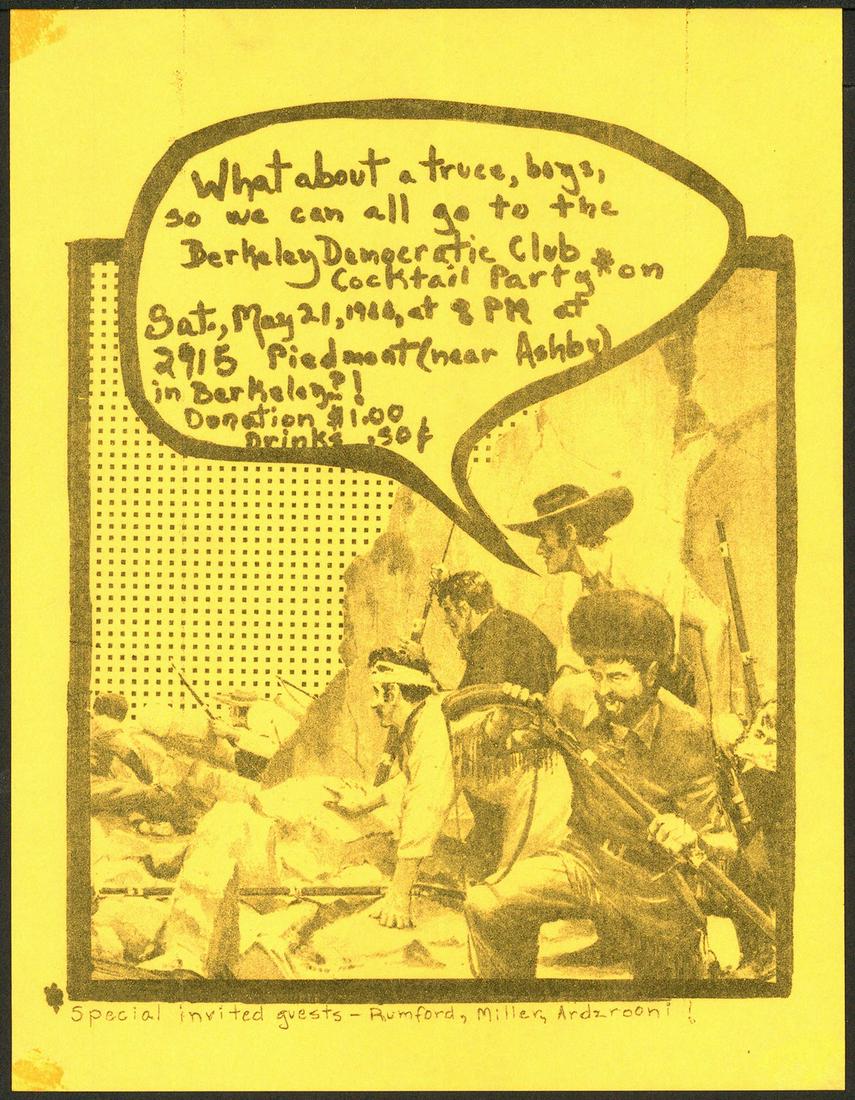 Berkeley Democratic Club Cocktail Party Handbill (1 of 1)