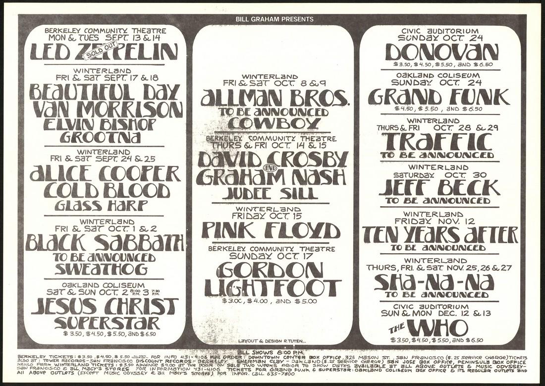 Bill Graham Presents Poster with Led Zeppelin (1 of 1)