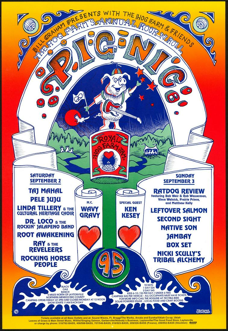 1995 Annual Hog Farm Pig-Nic Original Print Poster (1 of 1)