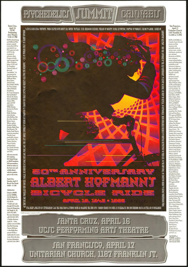 Albert Hofmann's Bicycle Ride 50th Anniversary Poster (1 of 1)