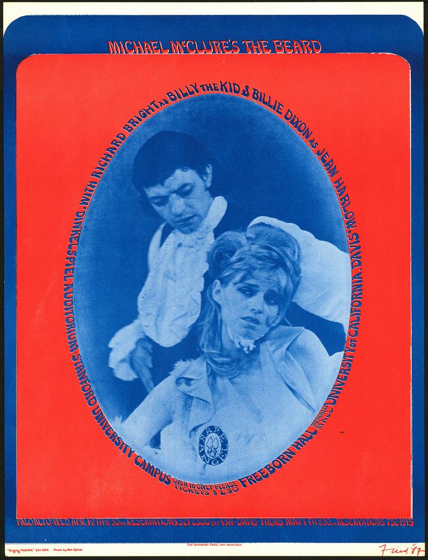 Michael McClure's 'The Beard' Play Signed Poster (1 of 1)