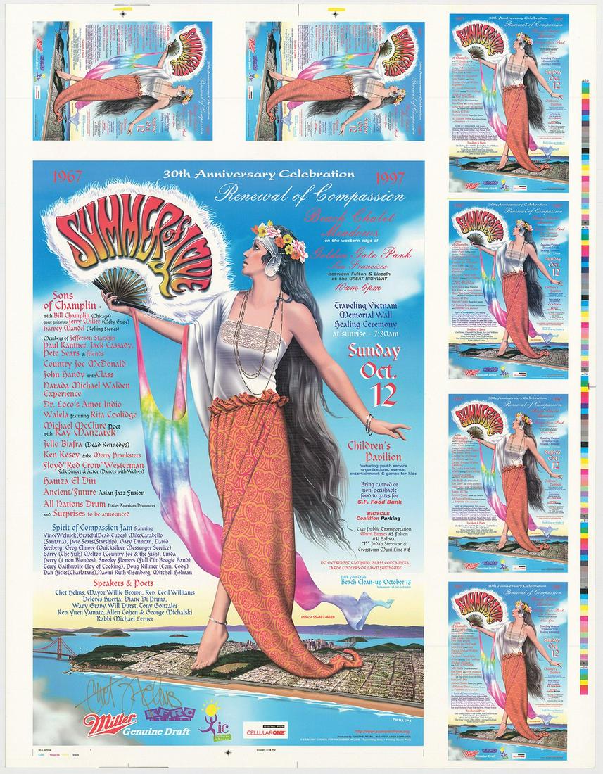 Chet Helms-Signed Summer of Love Uncut Proof Sheet (1 of 1)