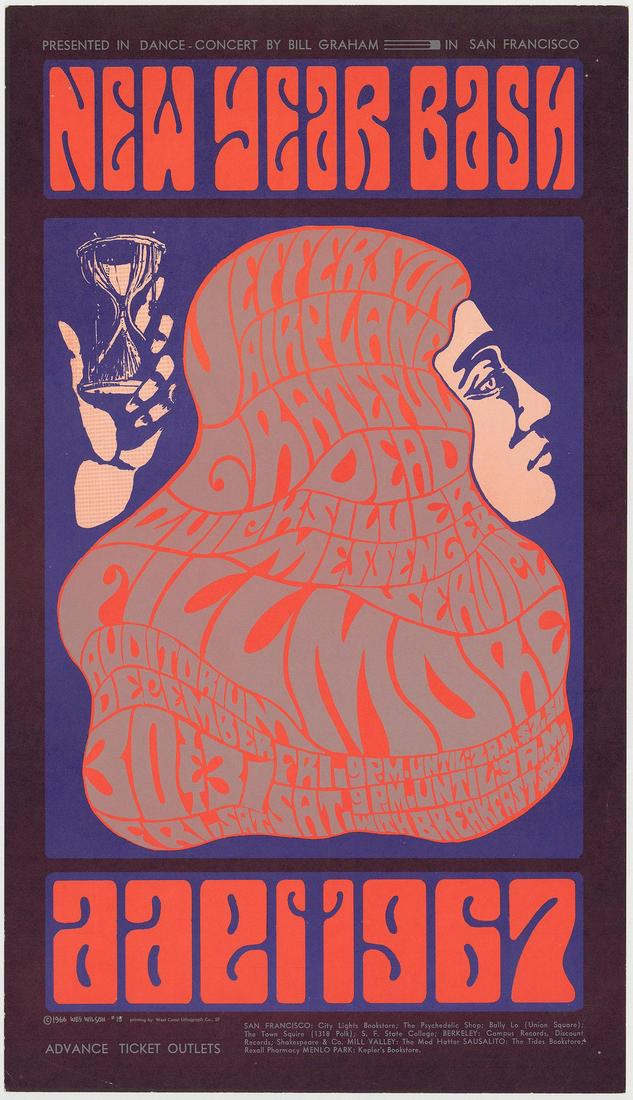 BG-37 Second Print Grateful Dead New Year's Eve Poster (1 of 1)