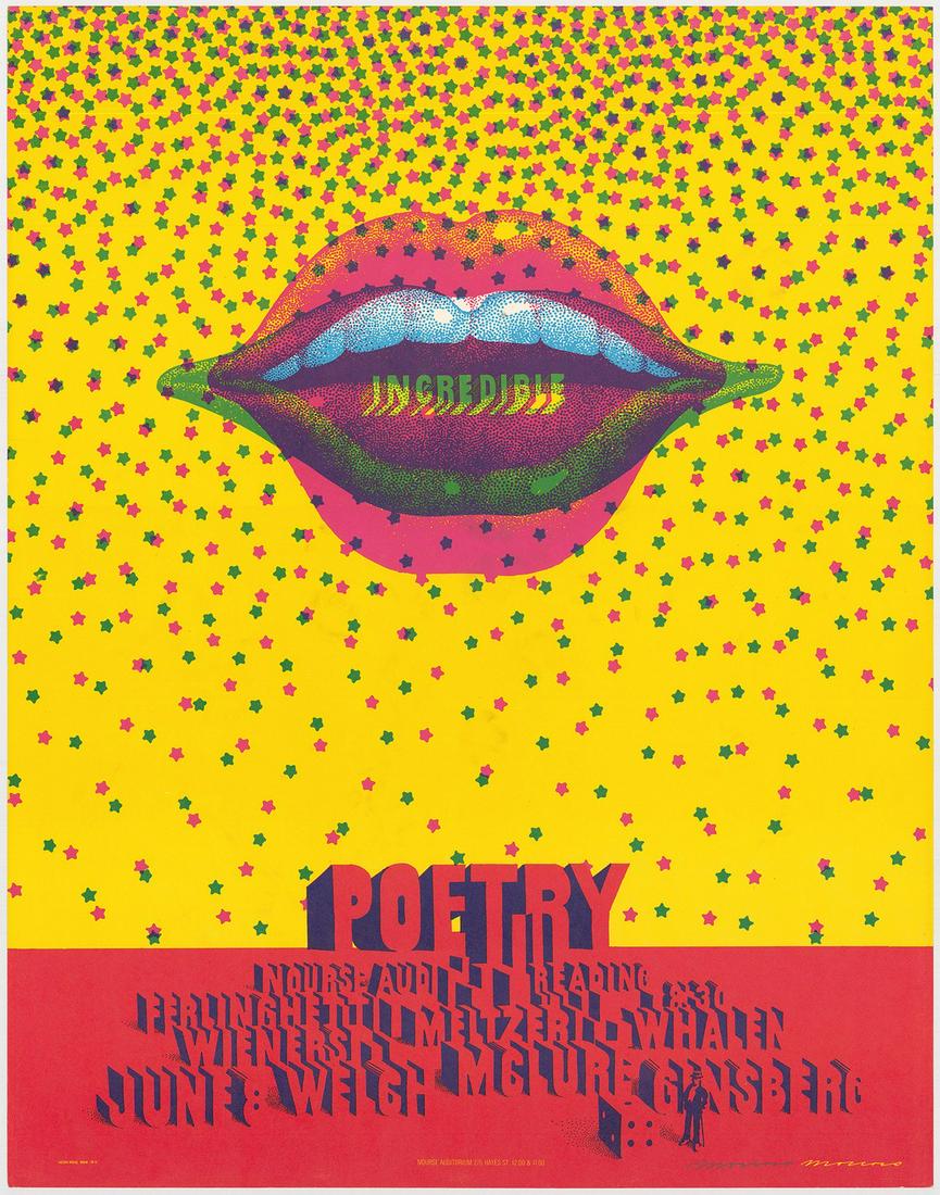 Signed NR-24 Nourse Auditorium Poetry Reading Poster (1 of 1)