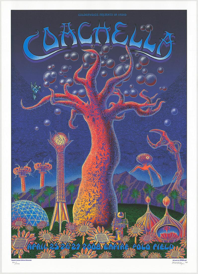 2008 Original Coachella Glow In The Dark Poster (1 of 1)
