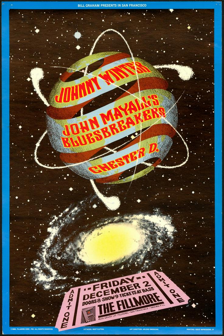Johnny Winter Fillmore Poster (1 of 1)