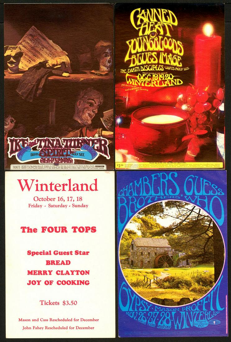 Lot of 4 Different Winterland Handbills: No Reserve! Artist: Various Title: Lot of 4 Different Winterland Handbills Additional Info: This lot contains 4 different handbills from Winterland in San Francisco, CA as follows: Ike & Tina Turner, 