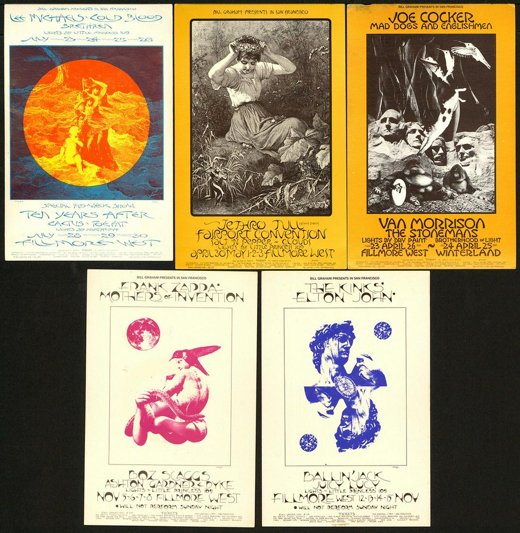 Lot of 5 Different Bill Graham Postcards by David (1 of 1)