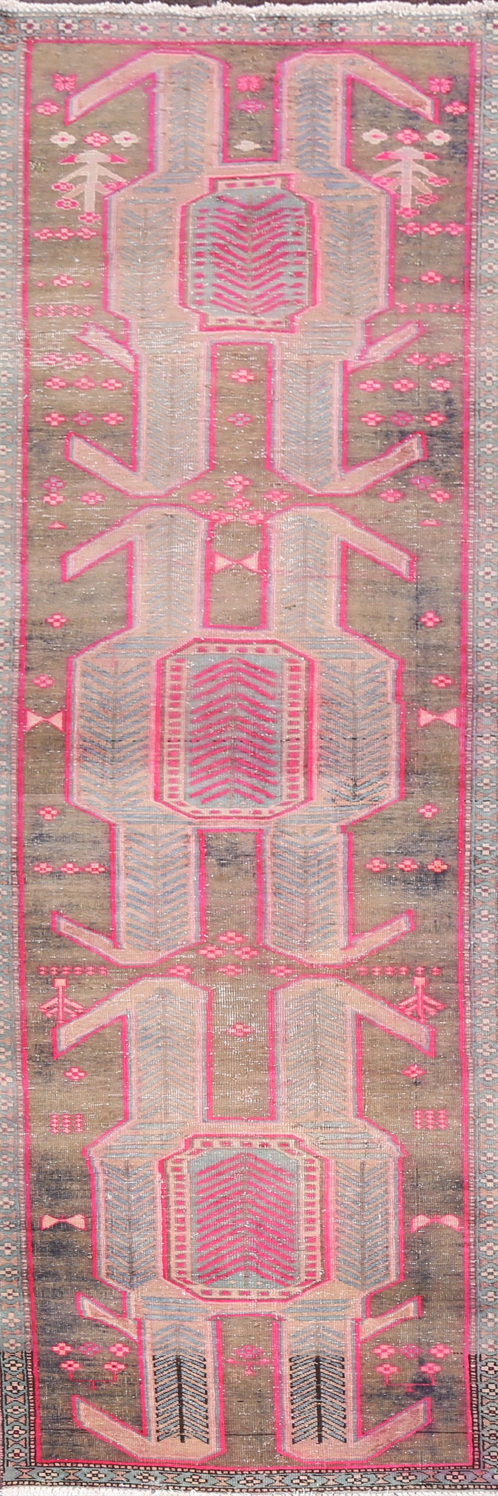 Antique Ardebil Persian Runner Rug 3x10 (1 of 10)