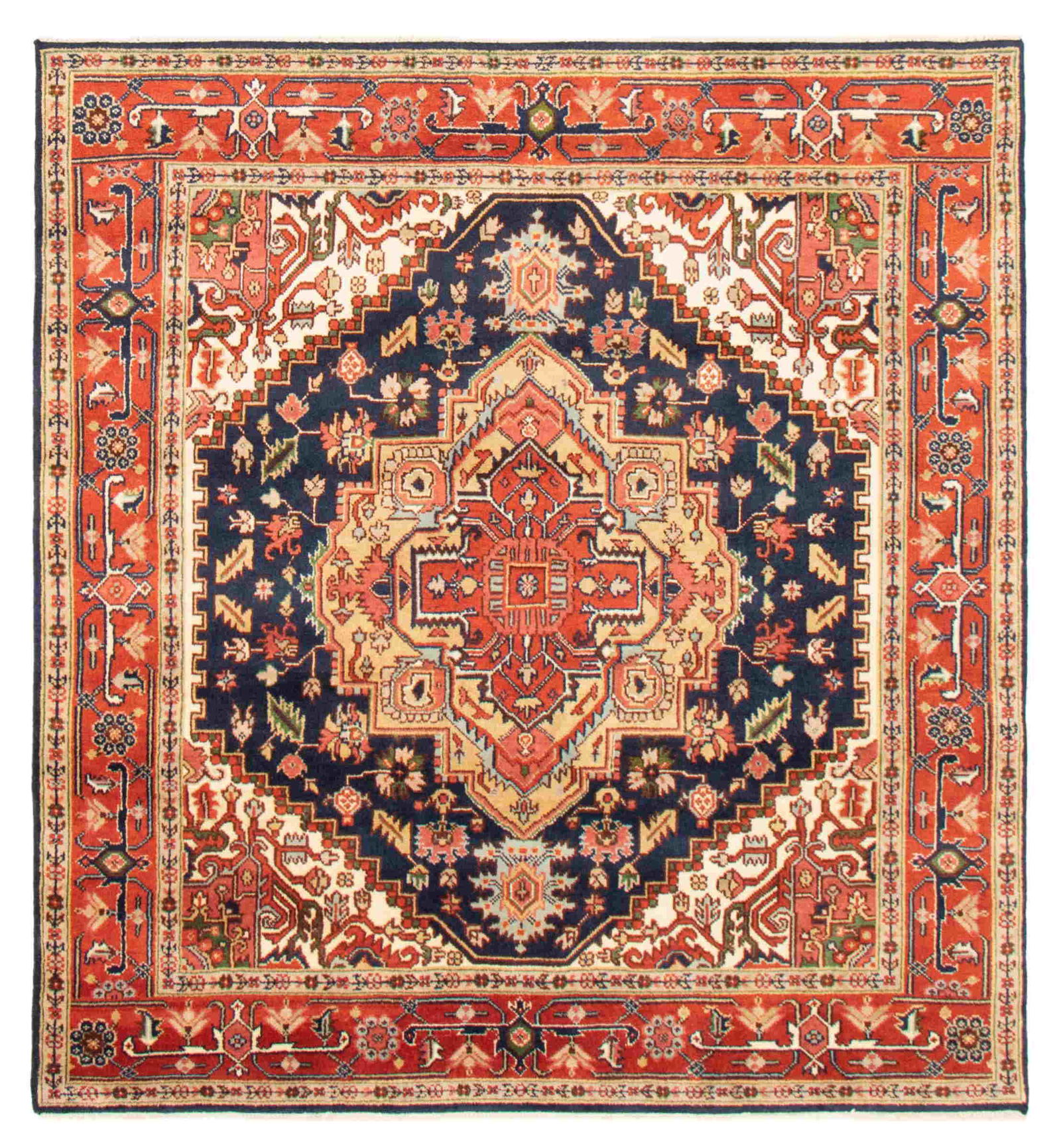 Serapi Heritage Dark Navy Rug 7'7" x 8'0" (1 of 8)