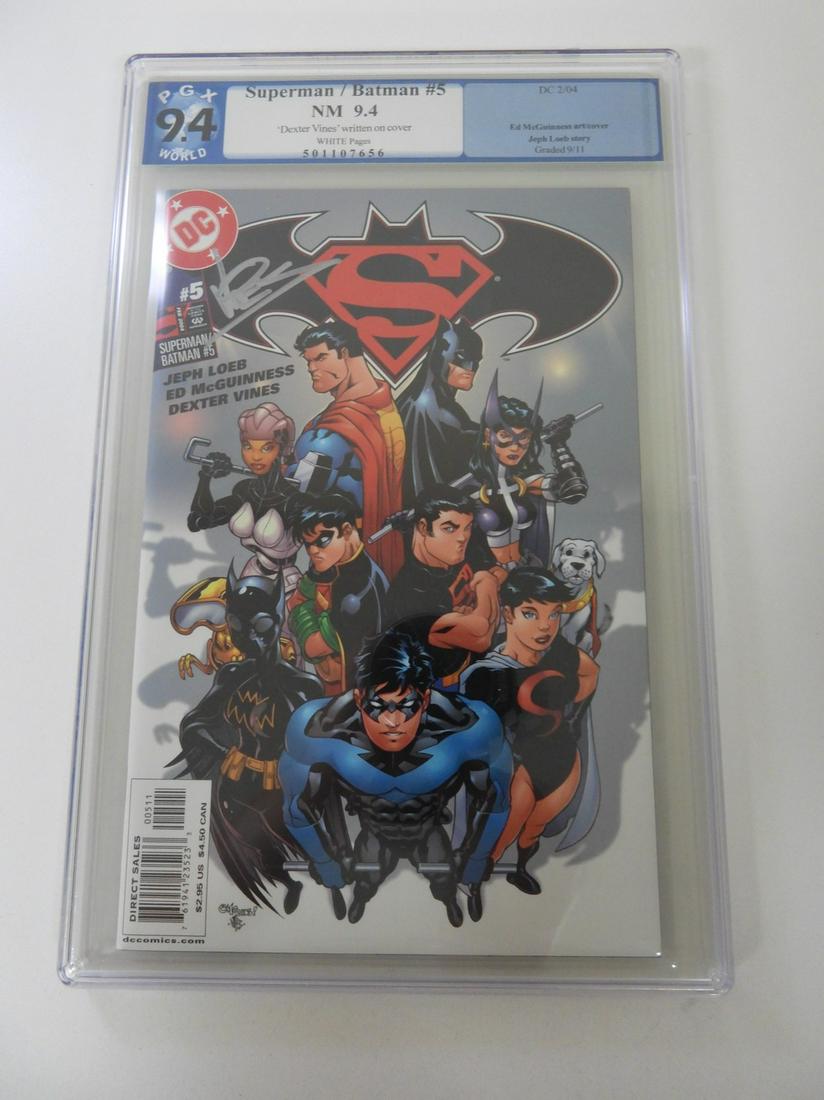 Superman/Batman #5 PGX 9.4 'Dexter Vines' written on (1 of 2)