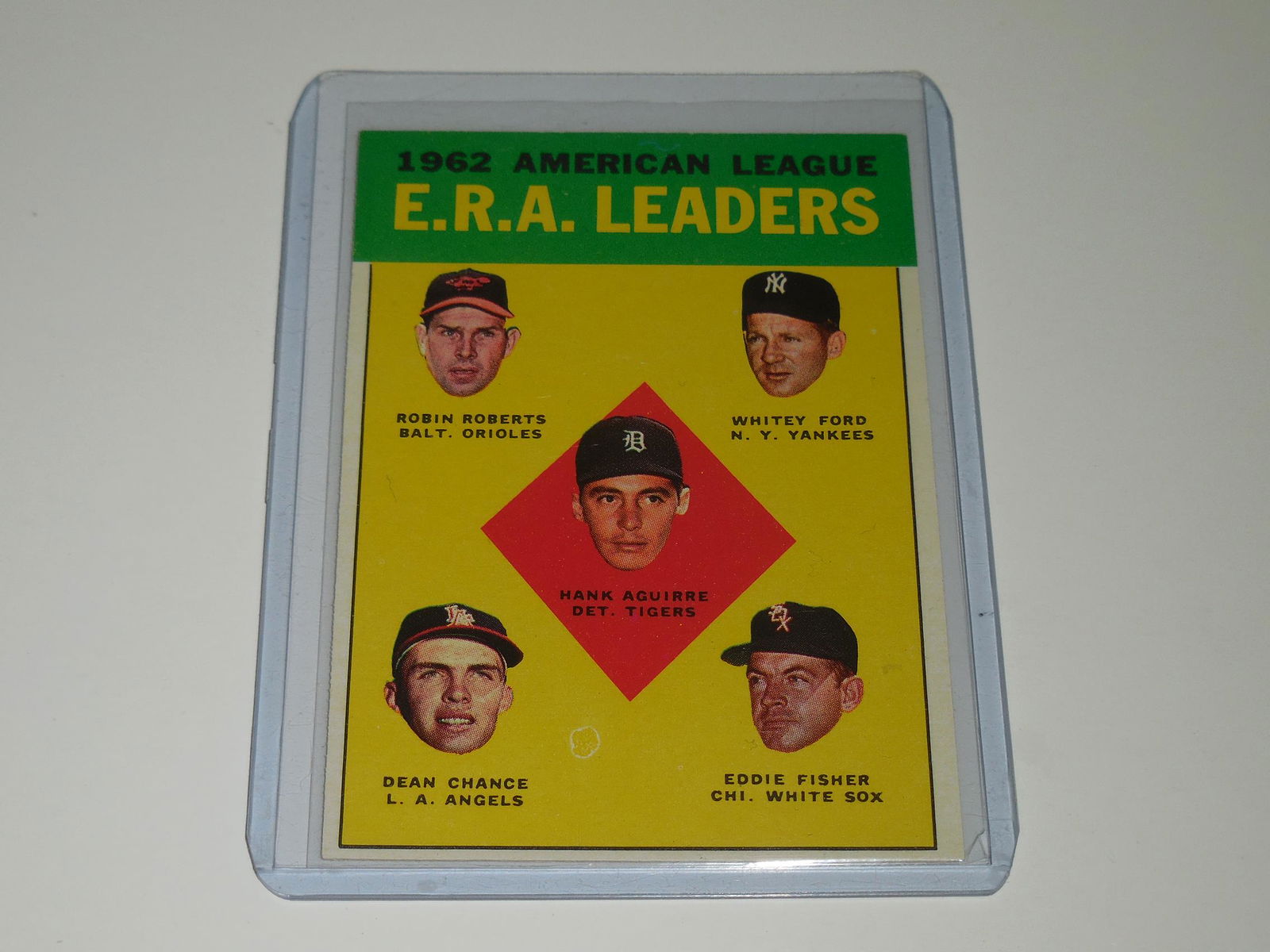 1963 TOPPS 62 A.L. ERA LEADERS FORD ROBERTS (1 of 2)