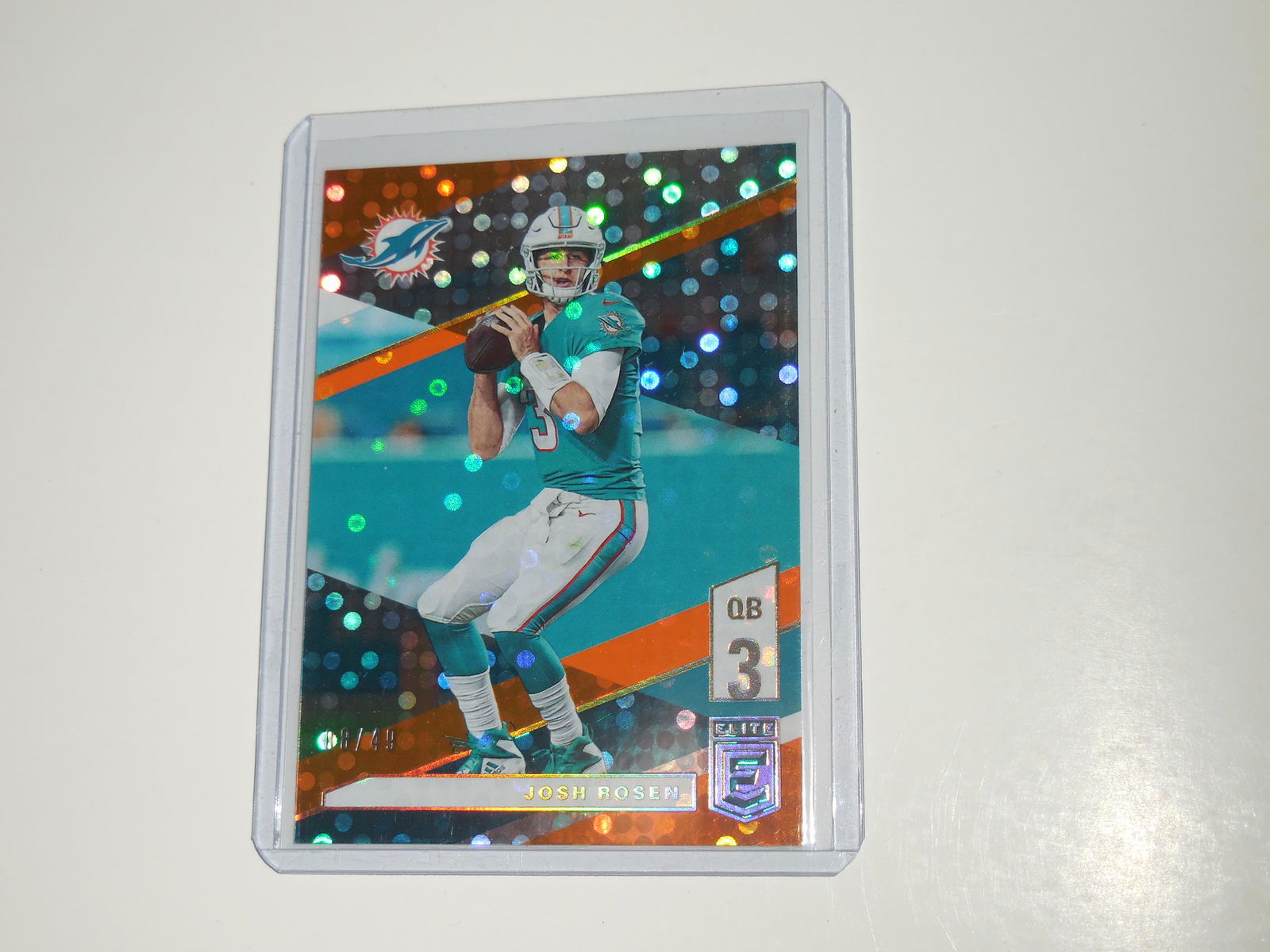 2019 DONRUSS ELITE JOSH ROSEN ORANGE HOLO #'D 08/49 (1 of 2)
