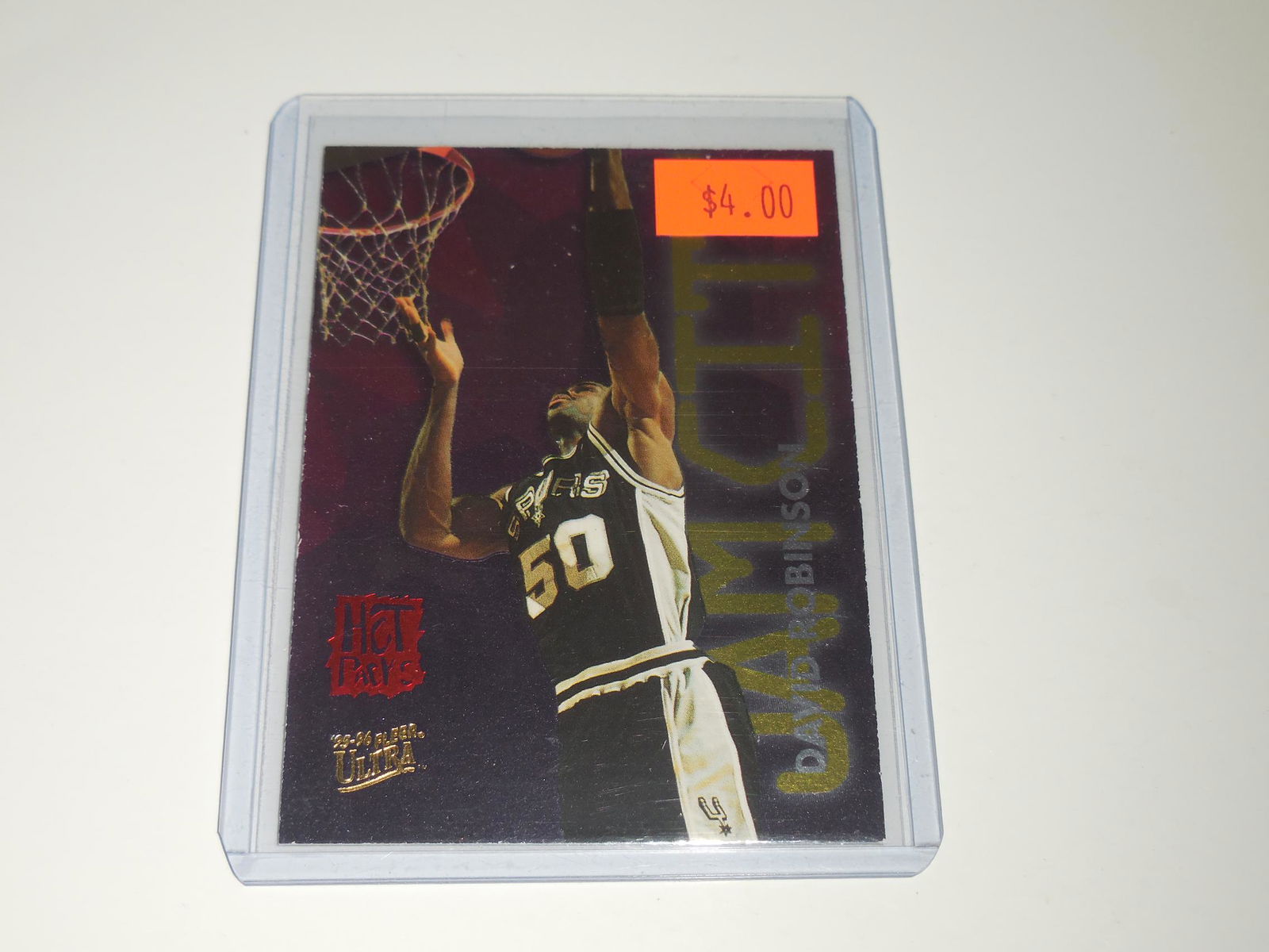 95-96 FLEER ULTRA DAVID ROBINSON JAM CITY HOLOFOIL RARE (1 of 2)