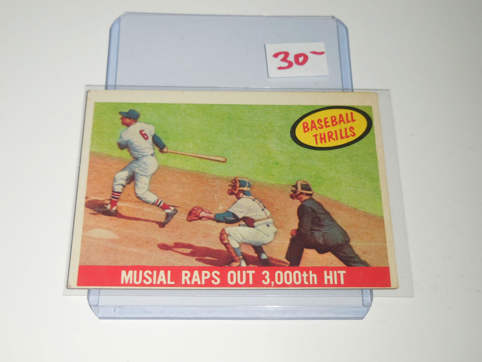 1959 TOPPS STAN MUSIAL 3000TH HIT (1 of 2)