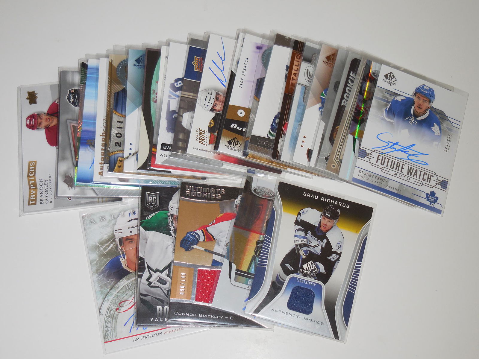 LARGE NHL HOCKEY AUTOGRAPH & JERSEY CARD LOT (1 of 6)