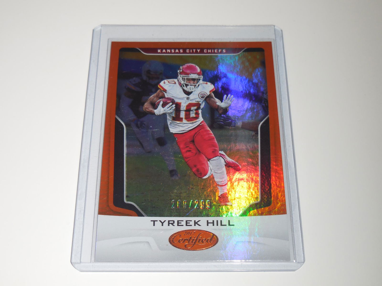 2017 CERTIFIED TYREEK HILL ORANGE #'D 289/299 (1 of 2)