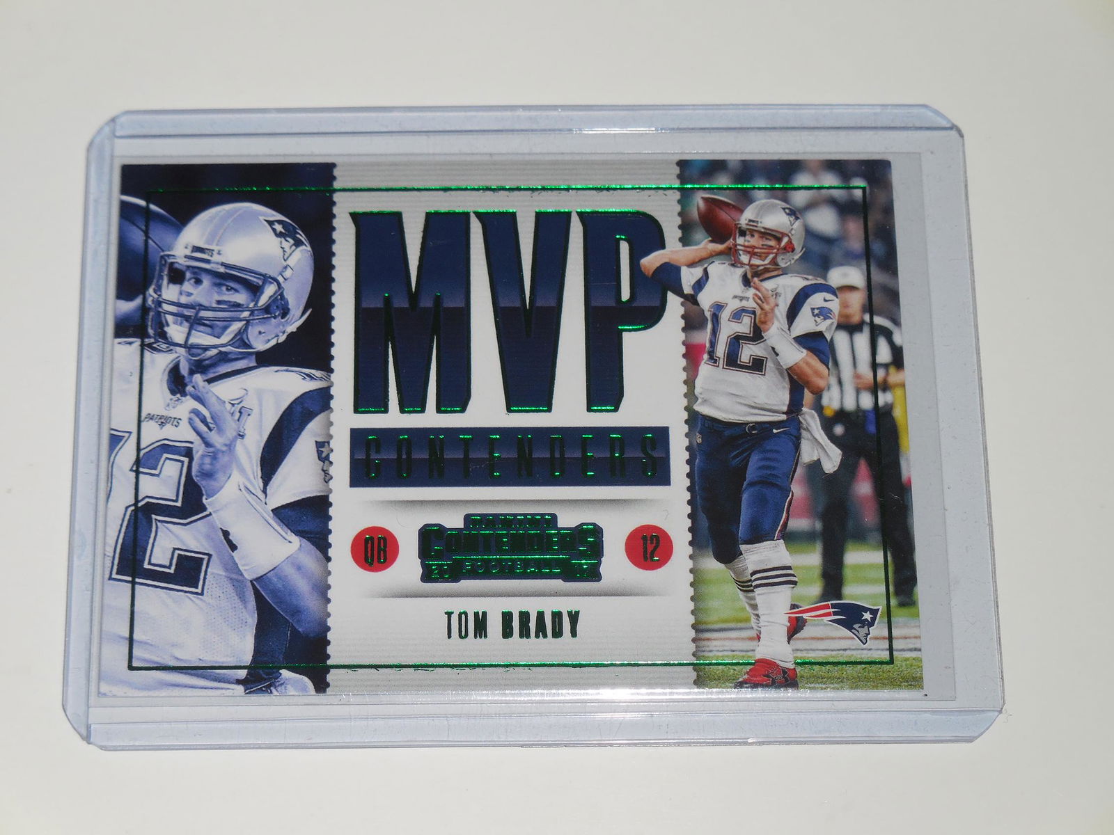 2017 PANINI CONTENDERS TOM BRADY MVP GREEN (1 of 2)