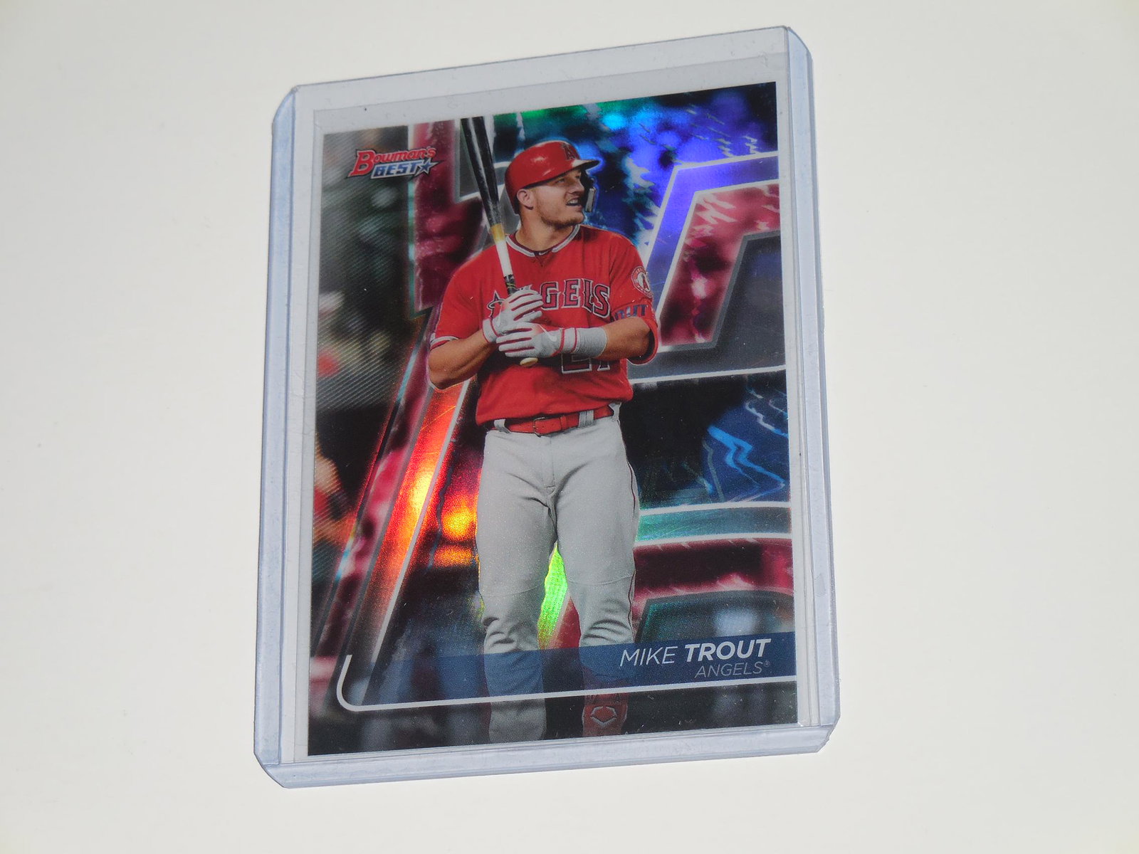 2020 BOWMANS BEST MIKE TROUT REFRACTOR (1 of 2)