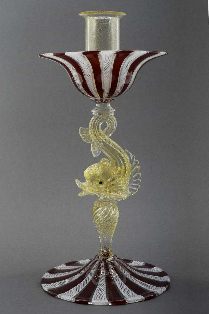 Vittorio Zecchin - Vintage Murano Glass Candle holder (1 of 8)