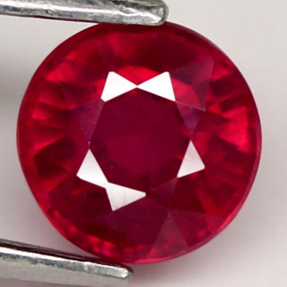 1.23 Ct. Ruby Natural Round Facet Top Blood Red (1 of 3)