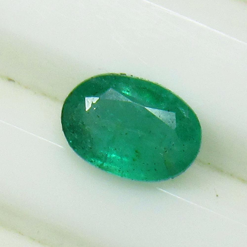 1.27 Ct Natural Zambian Emerald Oval Cut (1 of 2)