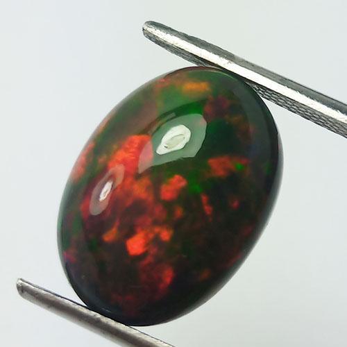 STUNNING LUSTER ! 5.40 CTS NATURAL ETHIOPIAN BLACK OPAL (1 of 6)