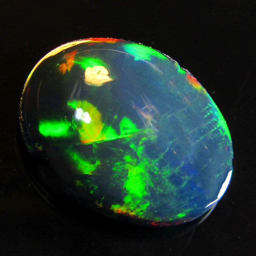 CERTIFIED'' 3.70Cts NATURAL MULTI COLOR FLASHING ! (1 of 4)