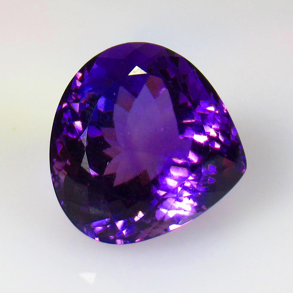 23.33 Ct Natural Purple Amethyst Pear Cut (1 of 3)