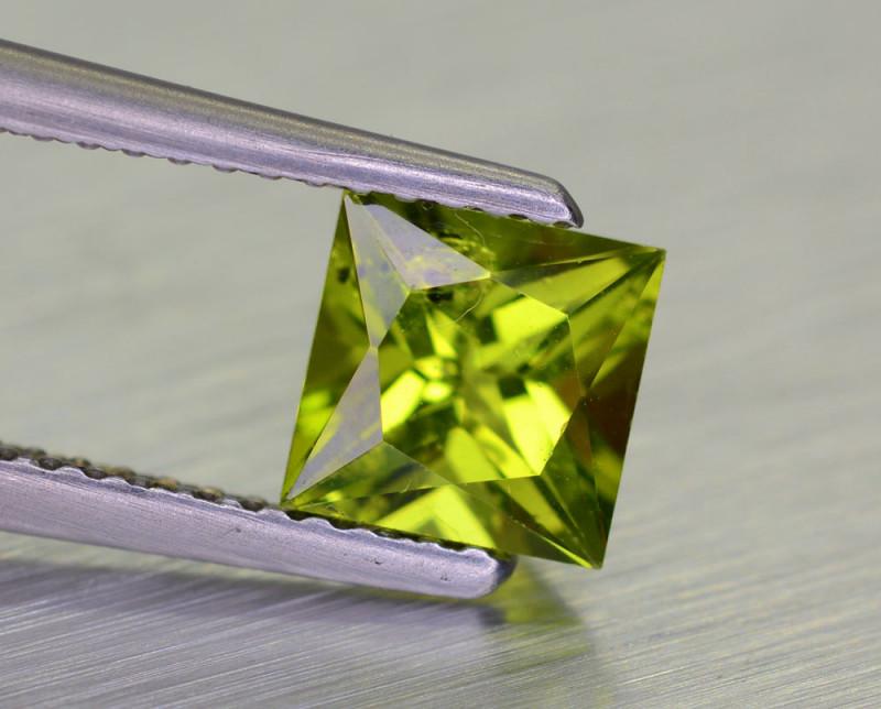 1.35 Cts Brilliant Natural Peridot Gemstone-901957: Title: 1.35 Cts Brilliant Natural Peridot Gemstone-901957 Carat Weights: 1.35 Carat Size/Dimensions: 5.5 x 5.5 x 4mm Origin: Burma Treatment: Natural Reserve: $25.00 Shipping: Domestic: Flat-rate of