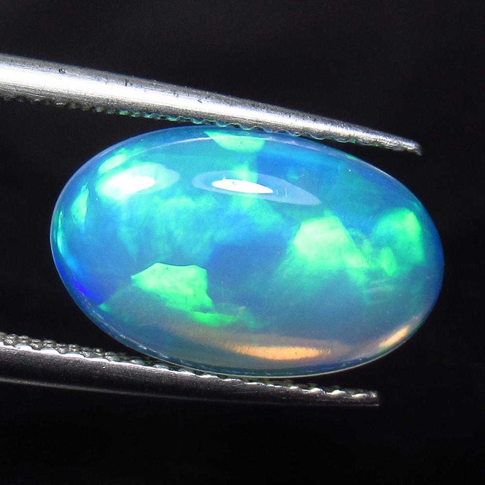 2.42 Ct Natural Ethiopian MultiColor Fire Opal Oval Cab (1 of 3)