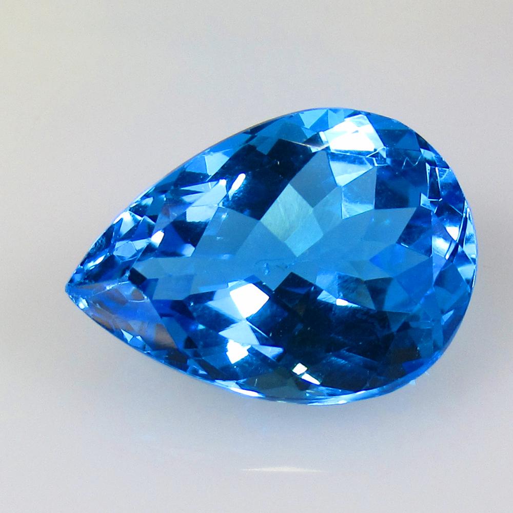 13.38 Ctw Natural Blue Topaz Pear Cut (1 of 2)