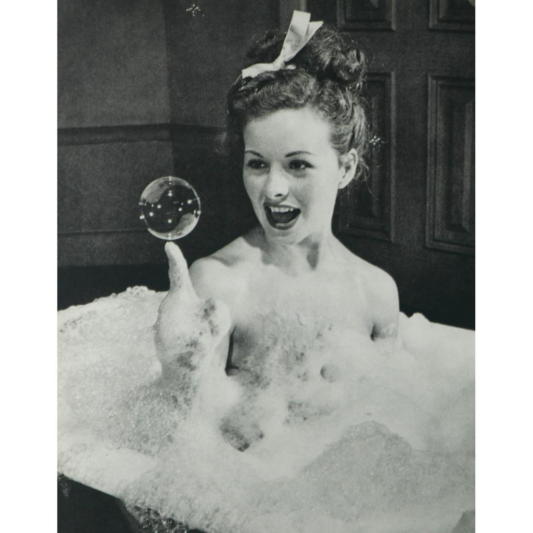 PETER STACKPOLE - Bubble Bath: Artist: PETER STACKPOLE Print Title: Bubble Bath Medium: Sheet-fed Gravure Printing Date: 1960's Printed in Japan Image Size: 9.75 x 7.5 inches Peter Stackpole (1913-1997) was an American photographer