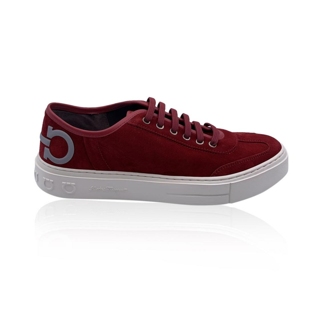 Salvatore Ferragamo Red Suede Truman Men Sneaker 10M US (1 of 6)