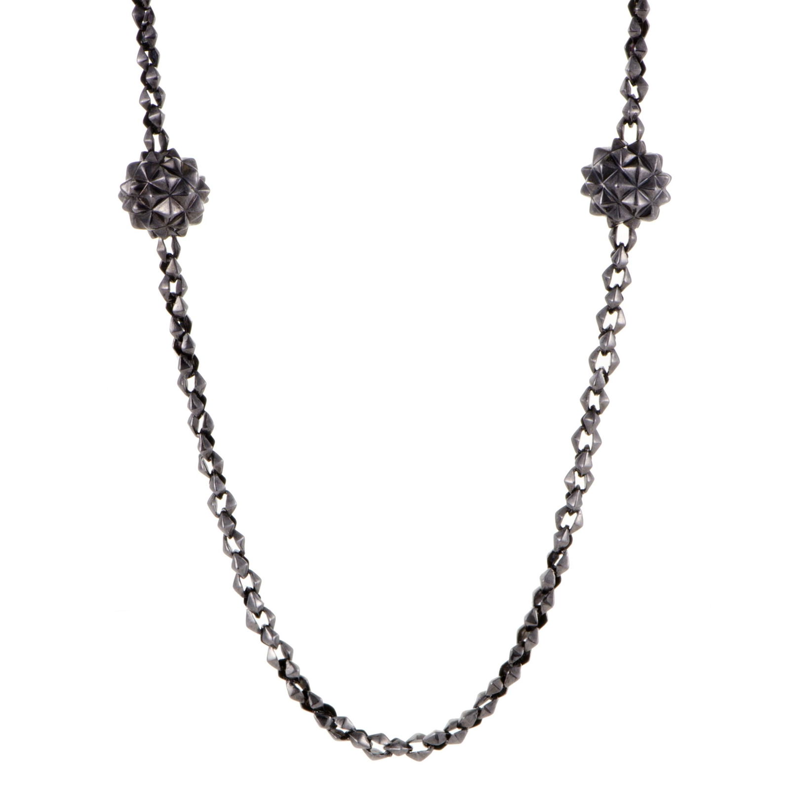Stephen Webster Superstud Womens Blackened Silver Long: Title: Stephen Webster Superstud Womens Blackened Silver Long Sautoir Necklace Brand: Stephen Webster Metal Purity: 925 Size/Dimensions: Total Chain Length: 46.00" Additional Information: Manufacturer
