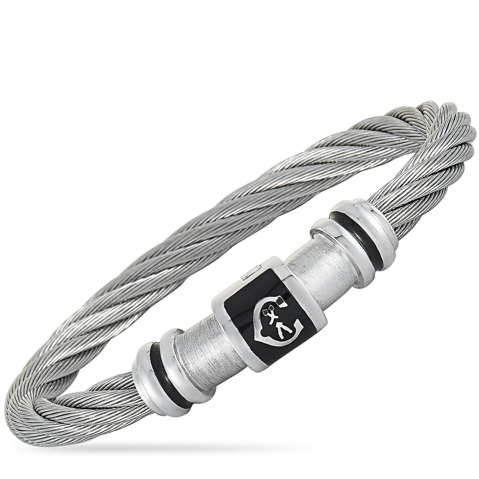 Charriol Stainless Steel Bangle Bracelet Size Medium: Title: Charriol Stainless Steel Bangle Bracelet Size Medium Brand: Charriol Metal Purity: Size/Dimensions: Bracelet Length: 7.00" Additional Information: Manufacturer's Box Reserve: $62.00 Shipping: