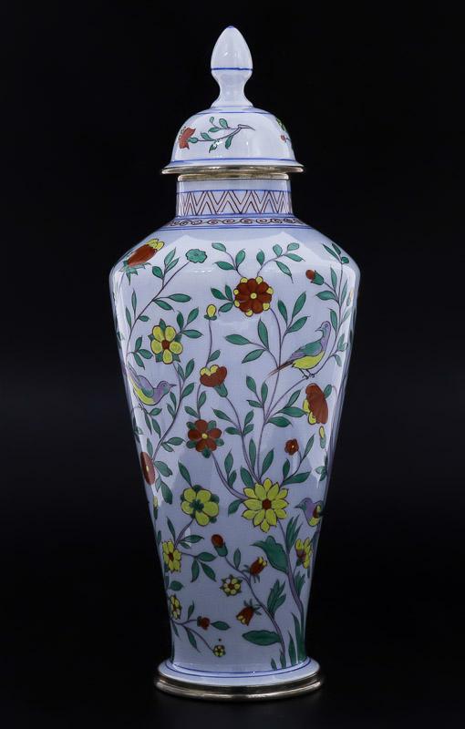Herend, Hungarian porcelain and silver jug with lid – (1 of 4)