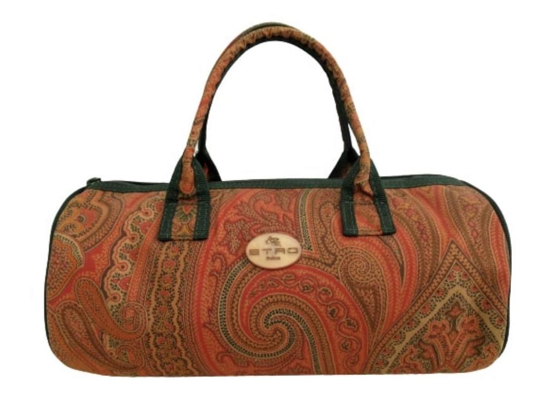 ETRO Handbag in brown canvas: Title: ETRO Handbag in brown canvas Materials: Canvas Size: MEASUREMENTS: Length 26 cm, Height 13 cm, Depth 10 cm Additional Information: (3075/B). Handbag in canvas never used. You can use it both as
