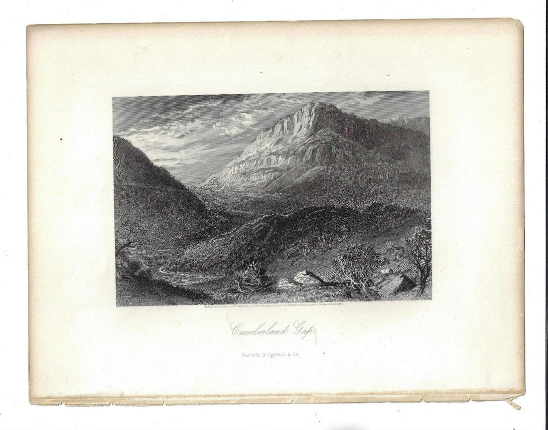 1872 Steel Engraving Cumberland Gap (1 of 1)