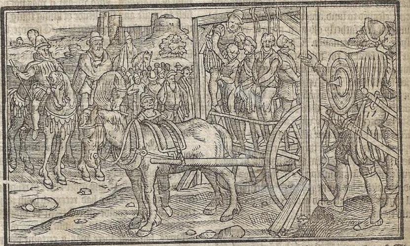 1577 Leaf Holinshed Scotland Execution (1 of 3)