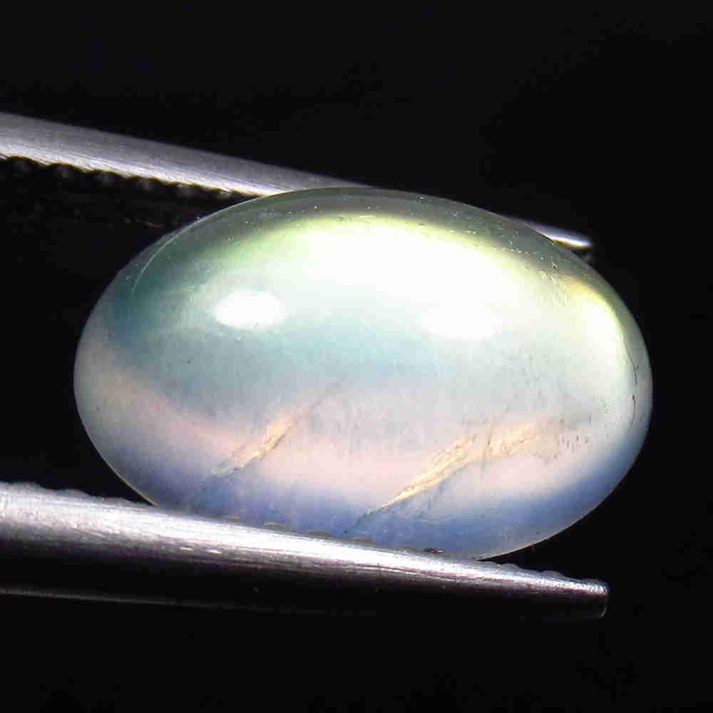 3.30 Ctw Natural Blue Moonstone Oval Cab: No Reserve! Title: 3.30 Ctw Natural Blue Moonstone Oval Cab Stone Clarity: Translucent Gemstones: Moonstone Carat Weights: 3.3 Size/Dimensions: 11.80 x 8.00 x 5.00 mm Additional Information: Excellent