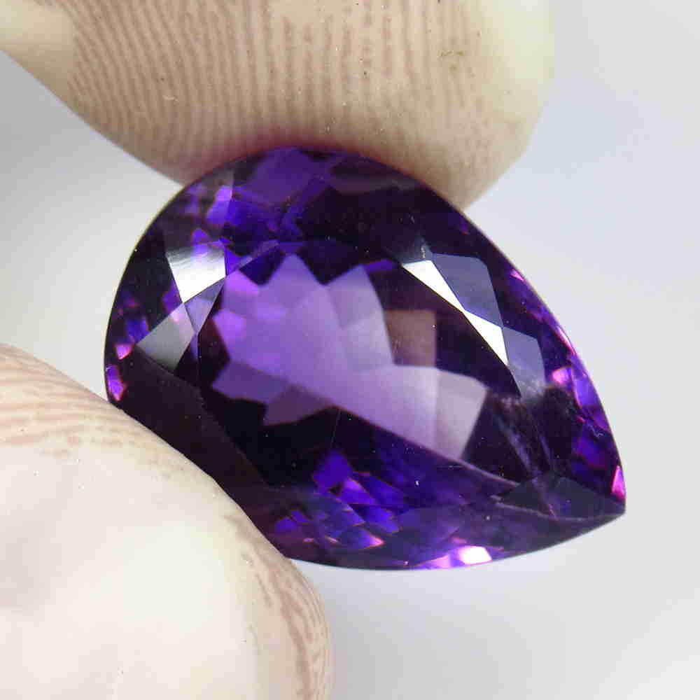 15.40 Ctw Natural Purple Amethyst Pear Cut (1 of 2)