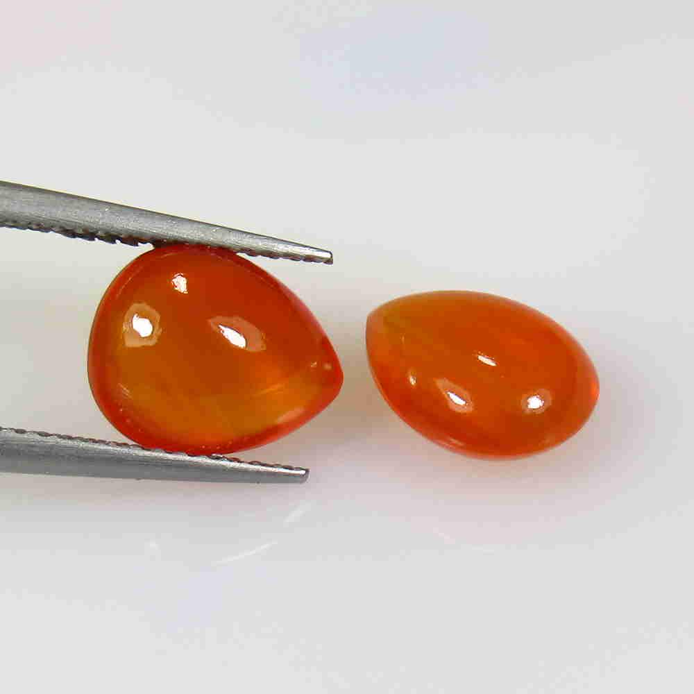 5.11 Ctw Natural Orange Carnelian Pear Pair: No Reserve! Title: 5.11 Ctw Natural Orange Carnelian Pear Pair Stone Clarity: Semi-Transparent Gemstones: Carnelian Carat Weights: 5.11 Size/Dimensions: 10.30 x 8.20 x 5.20 mm / 2 PC's Additional Info