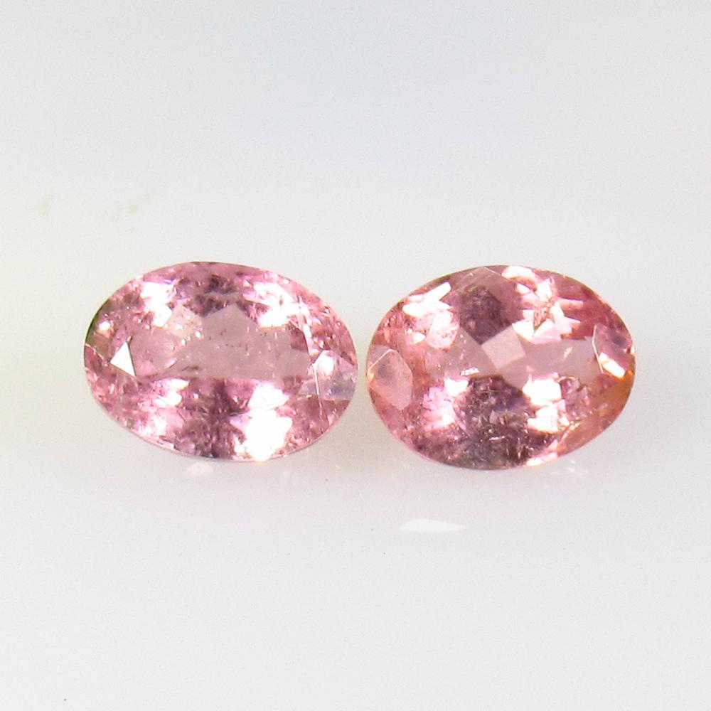 3.06 Ct Natural Sweet Pink Tourmaline Oval Pair (1 of 2)