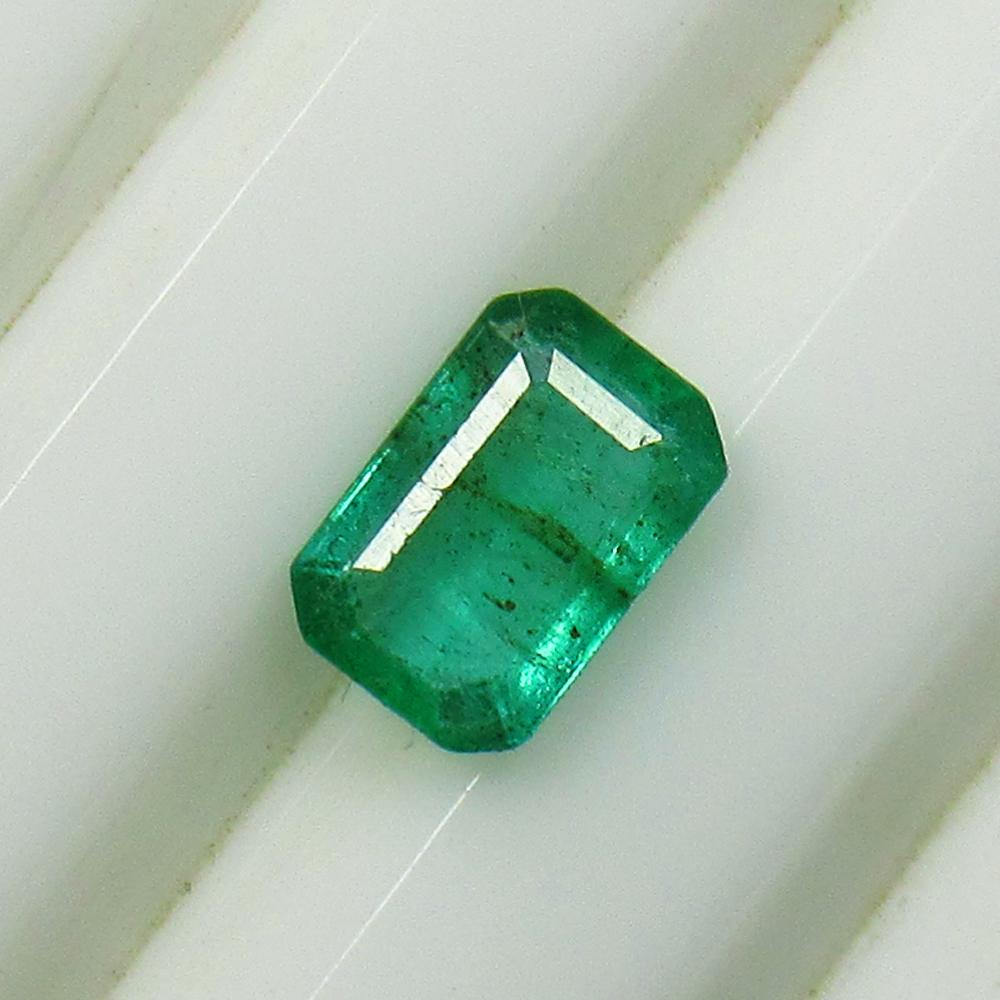 0.89 Ct Natural Zambian Emerald Octagon Cut (1 of 2)